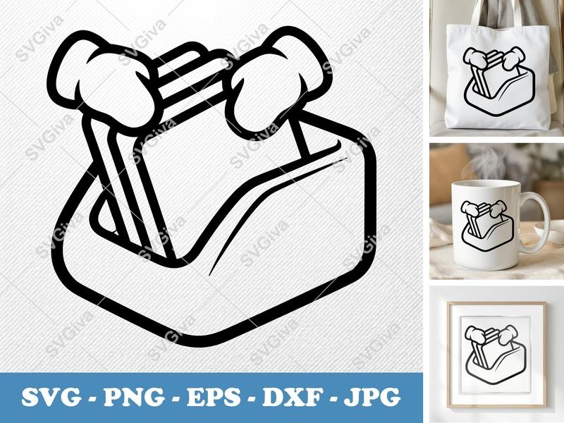 Filing Tray SVG | Modern Clean Design | Organizer Clip Art | PNG EPS DXF | Cricut Silhouette File