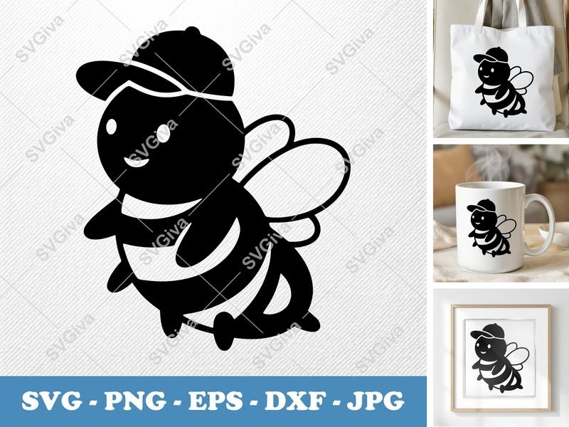Firefly in a Cap SVG | Puffy Soft Forms | Inflated Pillow Look | PNG DXF EPS | Cricut Silhouette Cut File