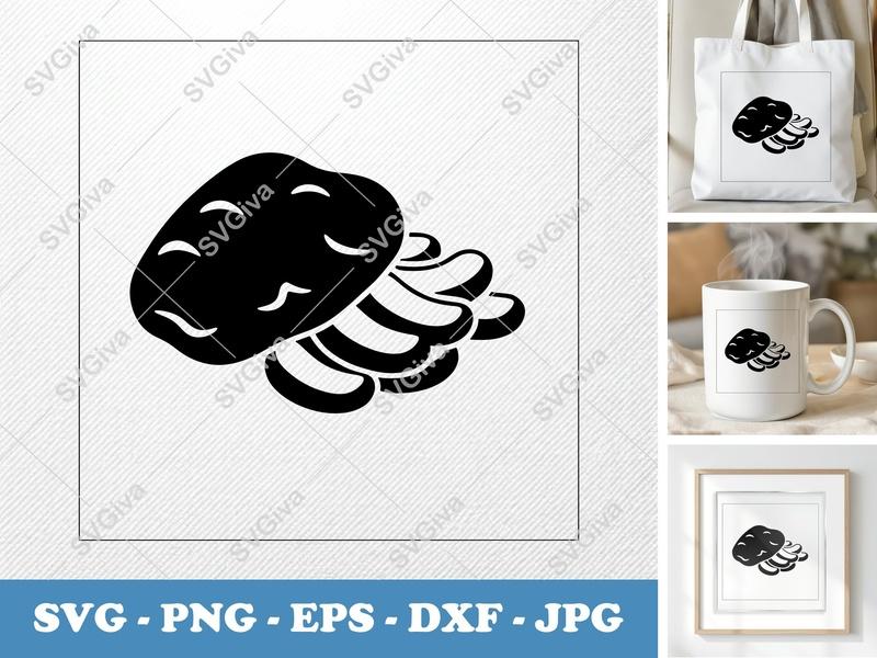 Fish And Chips SVG, Modern Clean Food Cut File | PNG EPS DXF for Cricut, Silhouette, Kitchen Decor, Restaurant Art