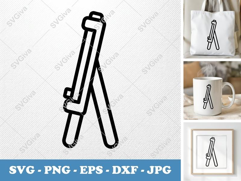 Flip Chart SVG, Modern Easel Icon, Presentation Board PNG EPS DXF for Cricut & Silhouette, Business Meeting Clip Art