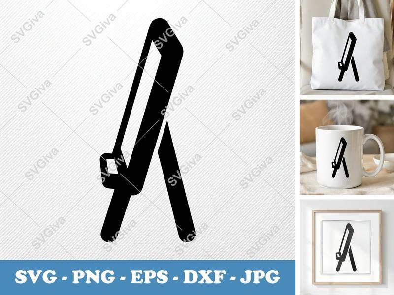 Flip Chart SVG | Modern Whiteboard Stand, Clean Design | PNG EPS DXF for Cricut, Silhouette