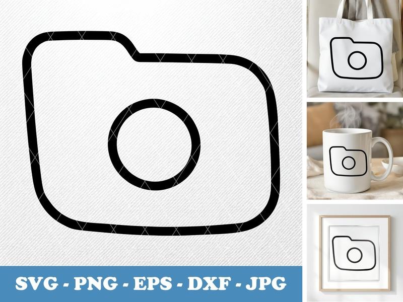 Folder classic svg icon | Rounded Body, White Circle | SVG, PNG, EPS, DXF | Cricut, Silhouette Cut File