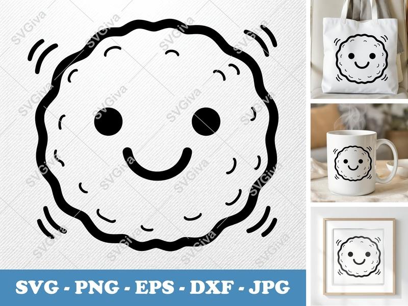 Fried Pickles SVG | Cute Kawaii Happy Food | Cricut Silhouette Cut File | Digital Download PNG EPS DXF Vector