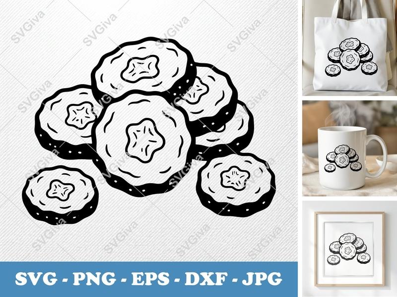 Fried Pickles SVG | Modern Clean Design, Foodie Cut File | PNG EPS DXF for Cricut, Silhouette, Kitchen Decor