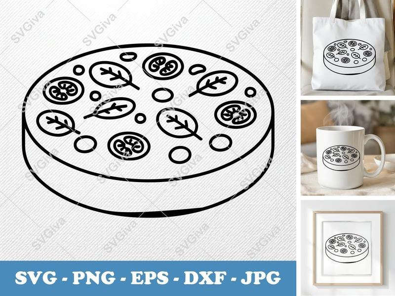 Frittata SVG | Friendly Bean-Shaped Rounded Design | PNG DXF EPS | Cricut Silhouette File