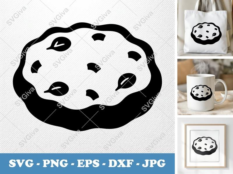 Frittata SVG | Puffy Soft Shapes | PNG DXF EPS | Cricut Silhouette | Kitchen Decor