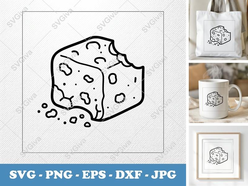 Fudge Partially Eaten SVG | Friendly Rounded Cartoon Style | PNG DXF EPS | Cricut Silhouette File