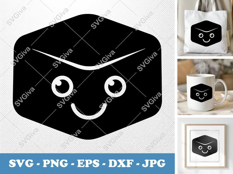 Fudge SVG | Kawaii Cube Cut File | Modern Food Clipart | PNG EPS DXF for Cricut & Silhouette | Cute Snack Vector