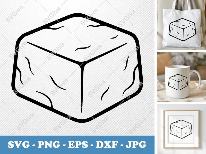 Fudge SVG | Modern Clean Design, Candy Treat, Dessert Cut File for Cricut, Silhouette | PNG EPS DXF