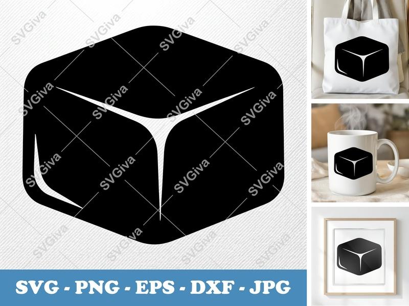 Fudge SVG | Modern Cube Design | Candy Cut File | PNG EPS DXF for Cricut & Silhouette Machines