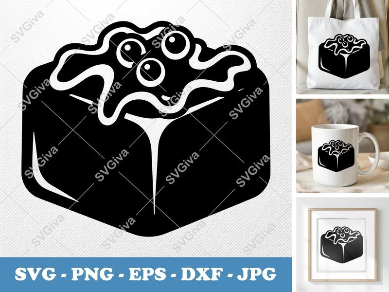Fudge SVG | Modern Topping Design PNG EPS DXF | Dessert Food Clip Art for Cricut & Silhouette