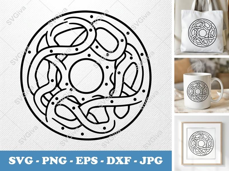 Funnel Cake SVG | Modern Clean Design, Food Art, Dessert | PNG EPS DXF for Cricut, Silhouette | Sweet Treat Cut File