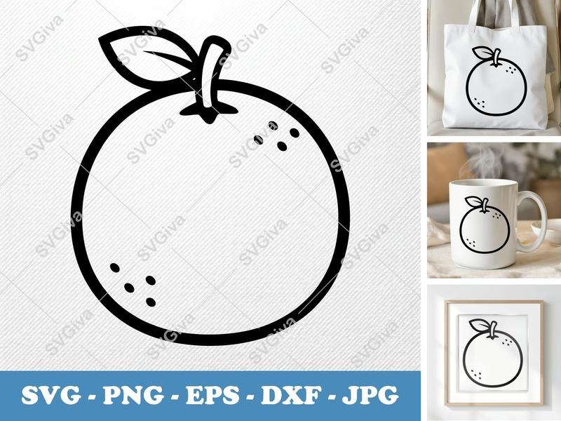 Grapefruit Fresh SVG | Puffy Pillow Soft Shapes | PNG DXF EPS | Cricut Silhouette Cut File