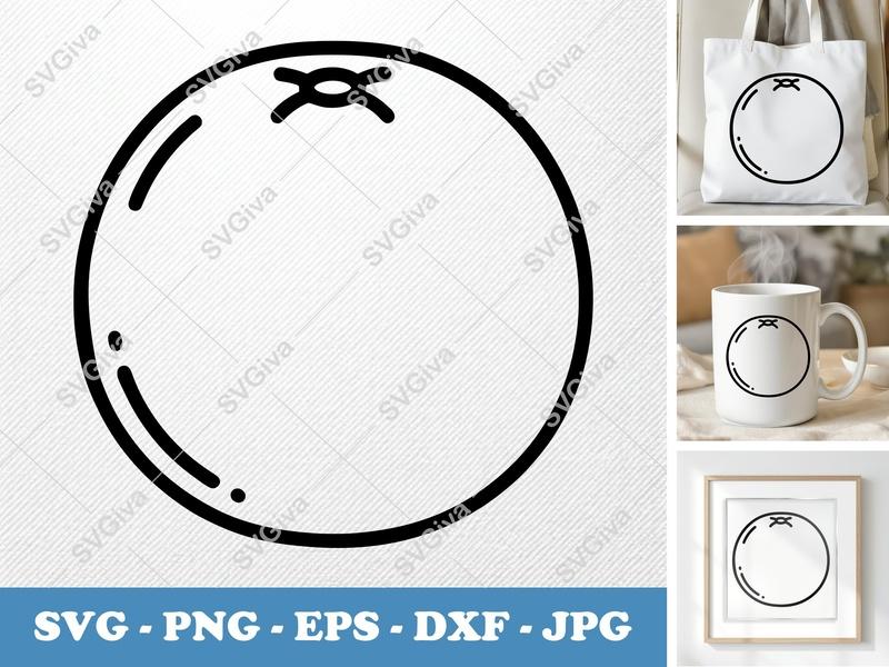 Grapefruit SVG Cut File | Modern Minimalist Citrus Outline Design | PNG EPS DXF for Cricut & Silhouette Machines