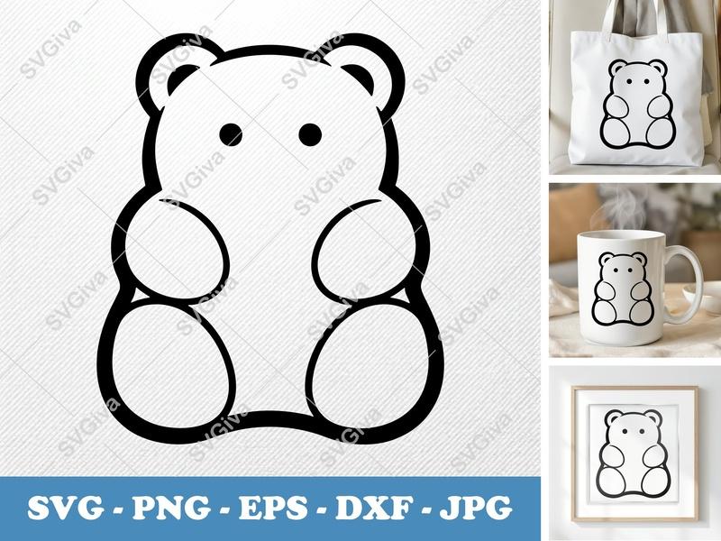 Gummy Bears SVG | Candy Sweet Treat Cut File PNG DXF EPS Cricut Silhouette