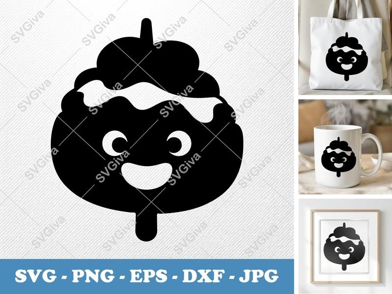Gyro SVG, Cute Cartoon Food, Modern Clean Design, PNG EPS DXF, Cricut Silhouette Cut File
