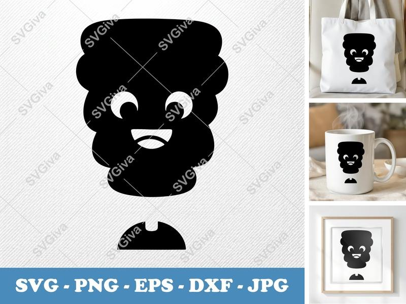 Gyro SVG Kawaii Food Cartoon Cut File | Happy Face Design PNG EPS DXF for Cricut & Silhouette Machines