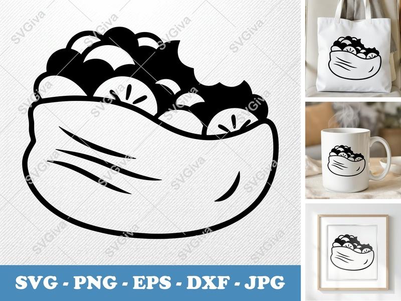 Gyro SVG, Modern Greek Food Cut File, Shawarma Wrap Clipart, Sandwich Outline, PNG EPS DXF for Cricut & Silhouette