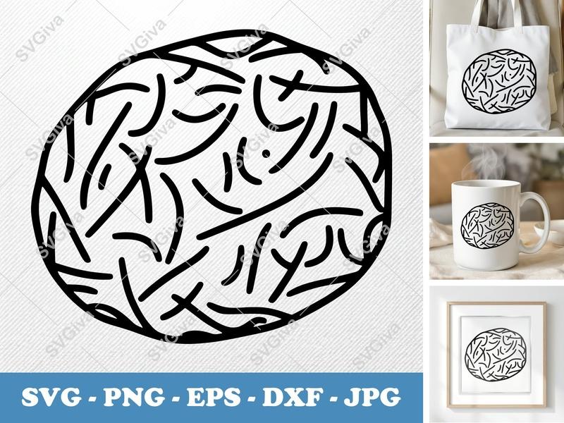 Hash Browns SVG | Puffy Pillow Soft Design | PNG DXF EPS | Cricut Silhouette Cut File