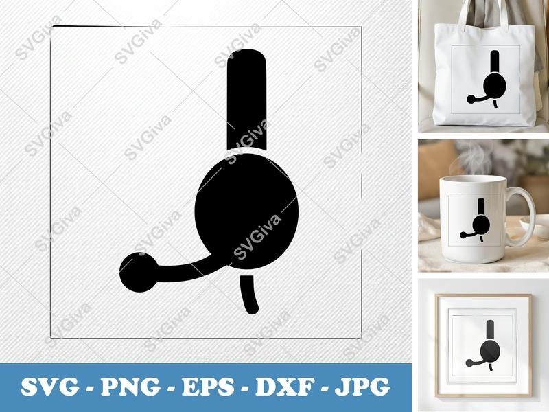 Headset SVG | Modern Minimalist Headphone Icon PNG EPS DXF | Cricut Silhouette Cut File | Work From Home Audio Symbol