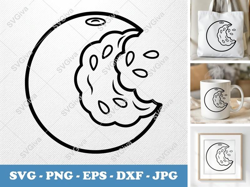 Honeydew Partially Eaten SVG, Friendly Rounded Bean-Shaped Cut File | PNG DXF EPS | Cricut Silhouette Design