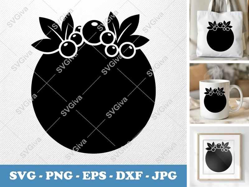 Honeydew SVG | Fruit Berry Leaves Design | PNG EPS DXF | Cricut Silhouette File | Modern Clean Food Art