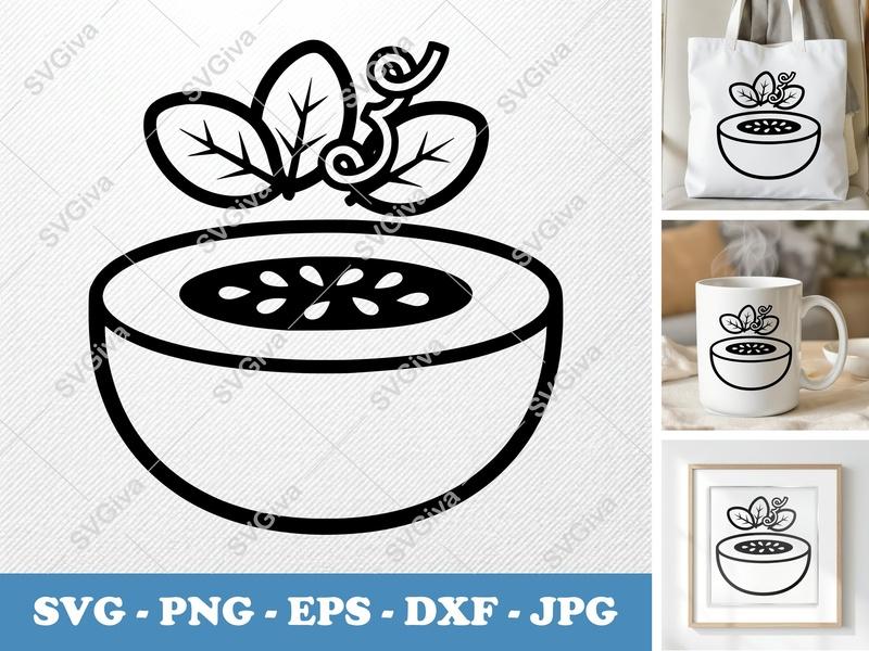 Honeydew SVG | Half Melon Cut File | Fruit Clipart | PNG EPS DXF for Cricut & Silhouette | Modern Food Design