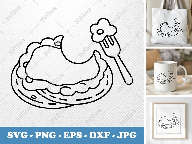 Huevos Rancheros SVG | Breakfast Food Clipart | Mexican Dish PNG EPS DXF for Cricut & Silhouette
