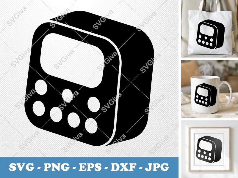 Intercom SVG | Modern Communication Device, Digital Display, Buttons | PNG EPS DXF for Cricut, Silhouette