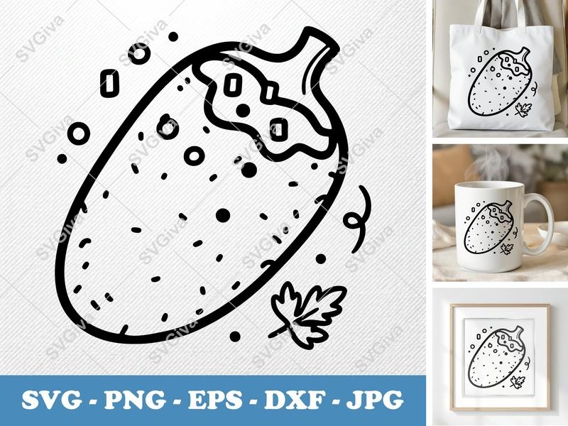 Jalapeño Poppers SVG | Modern Clean Line Art, Foodie Icon, Cheese Bits | PNG EPS DXF for Cricut & Silhouette