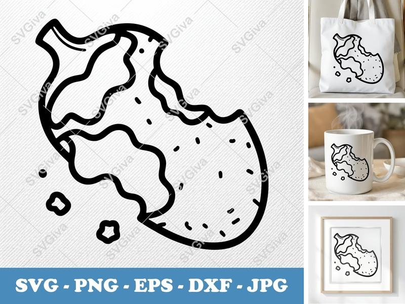 Jalapeño Poppers SVG | Modern Outline Design, Bitten Pepper, Foodie Cut File for Cricut, Silhouette | PNG EPS DXF