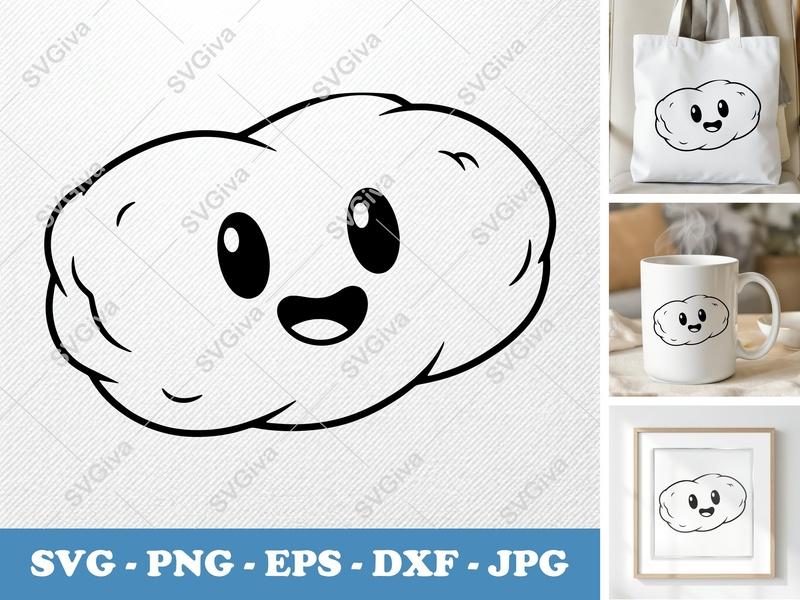 Jalapeño Poppers with Smiling Face SVG | Puffy, Inflated Shapes | PNG DXF EPS | Cricut Silhouette File