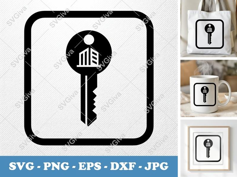Key classic svg icon | Building Key, Real Estate, Business | SVG PNG EPS DXF for Cricut, Silhouette, Vector
