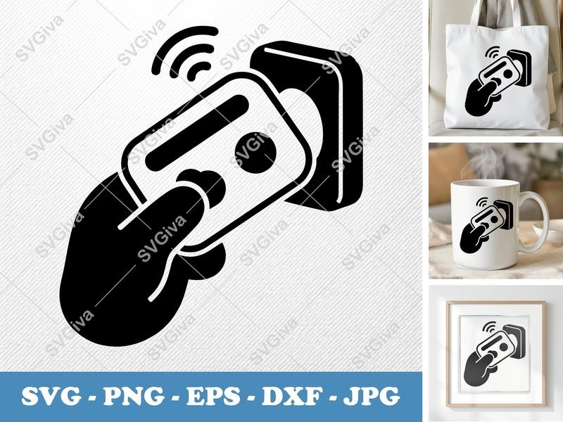 Keycard SVG, Access Card Reader, Modern Clean Design, Digital Download | PNG EPS DXF for Cricut & Silhouette