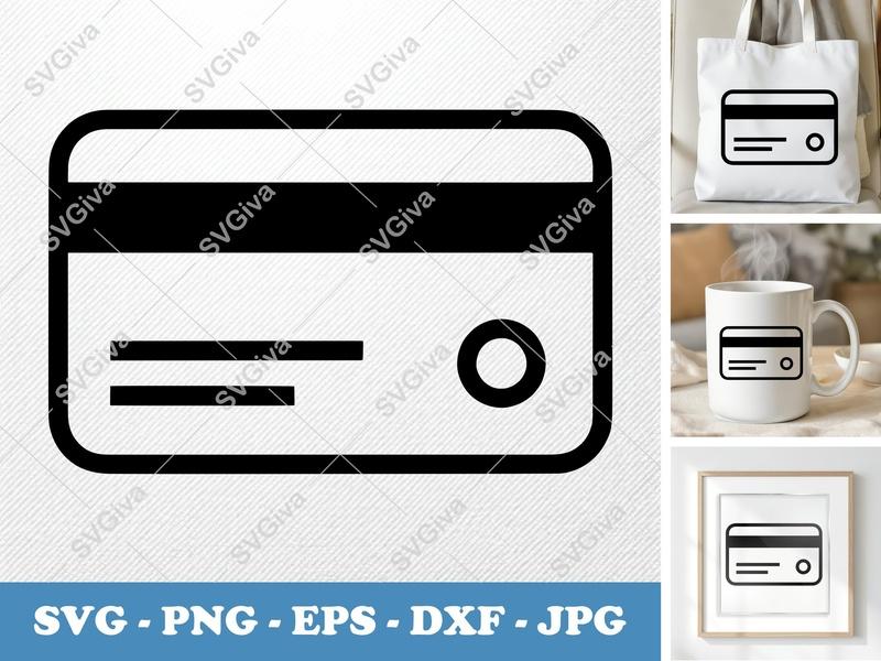 Keycard SVG, Modern Access Card Icon, Digital Download | PNG EPS DXF for Cricut & Silhouette, Clean Design