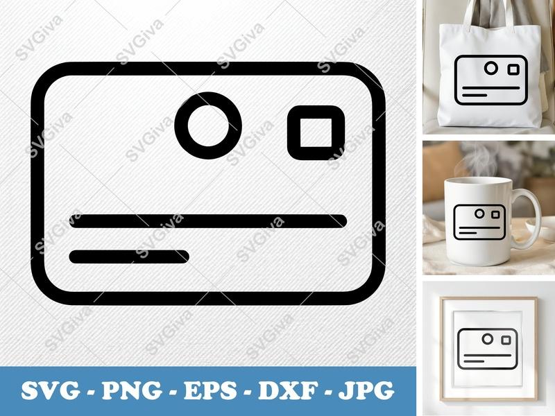 Keycard SVG, Modern Access Card Icon, ID Badge Cut File | PNG EPS DXF for Cricut & Silhouette