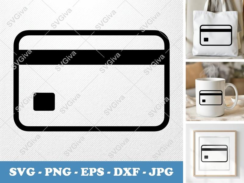 Keycard SVG, Modern Access Card Icon, PNG EPS DXF for Cricut | Silhouette, Employee Badge Cut File