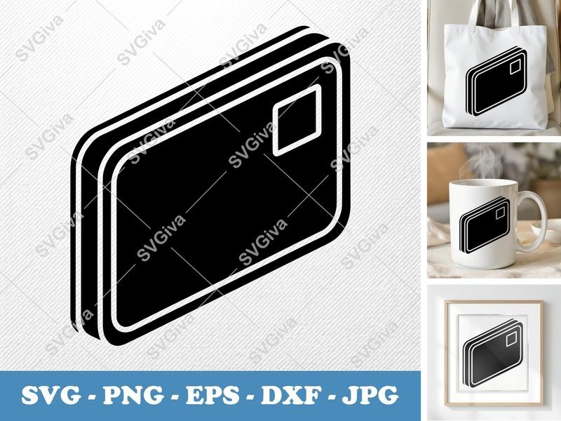 Keycard SVG, Modern Access Card PNG EPS DXF, Cricut & Silhouette Cut File, Security Badge Vector Clipart