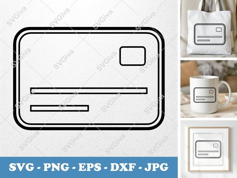 Keycard SVG, Modern Access Card PNG EPS DXF | Cricut & Silhouette Cut File, Security Badge Vector Graphic