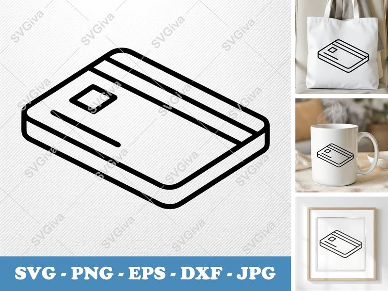 Keycard SVG, Modern Access Card Vector, ID Badge PNG EPS DXF for Cricut & Silhouette, Security Pass Cut File