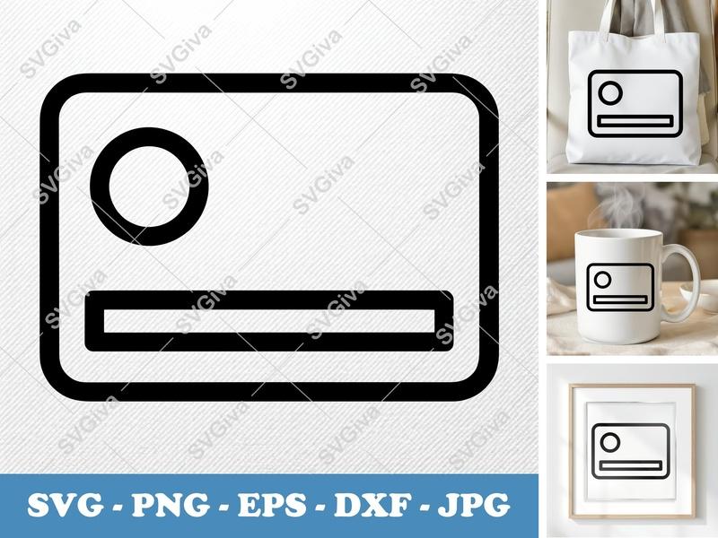 Keycard SVG | Modern Clean Design | ID Card Access Badge | PNG EPS DXF for Cricut Silhouette