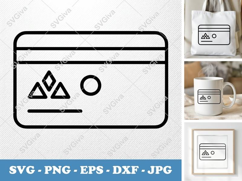 Keycard SVG | Modern Clean Design | ID Card | Access Card | PNG EPS DXF for Cricut, Silhouette, Vector Art