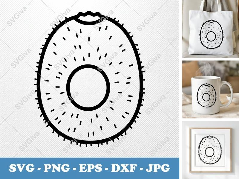 Kiwi SVG | Friendly Bean-Shaped Rounded Body Cut File | PNG DXF EPS | Cricut Silhouette Design