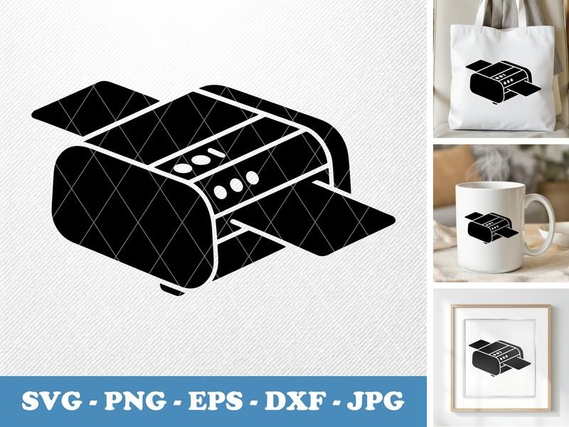 Laminator in active use SVG | Puffy Soft Shapes | Inflated Office Machine | PNG EPS DXF for Cricut & Silhouette