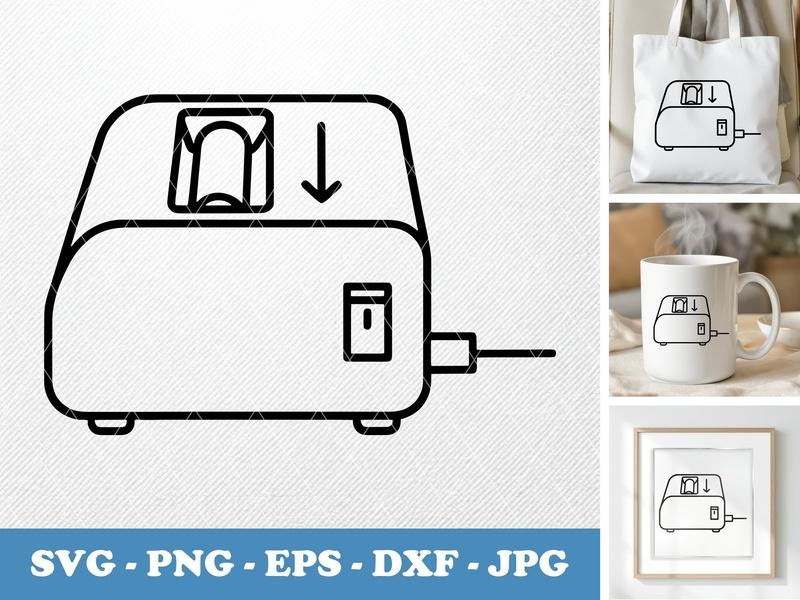 Laminator in side view profile SVG | Bold Outline Clipart, Office Equipment Icon, PNG EPS DXF for Cricut & Silhouette