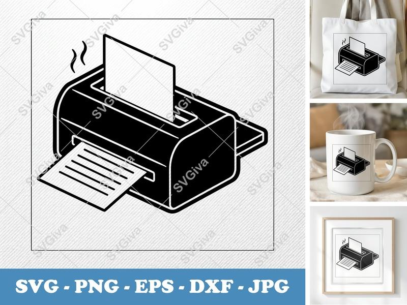 Laminator SVG | Modern Clean Design, Document Processing, Hot Laminating | PNG EPS DXF | Cricut Silhouette File