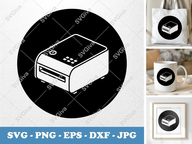 Laminator SVG | Modern Clean Design, Laminating Machine Icon, PNG EPS DXF for Cricut, Silhouette
