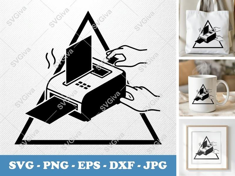 Laminator SVG | Modern Design, Hands & Document | PNG EPS DXF for Cricut & Silhouette Cutting Machines