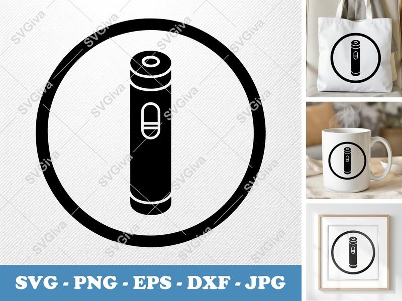 Laser Pointer classic svg icon | Minimal Presentation Device Clip Art | SVG PNG EPS DXF for Cricut Silhouette