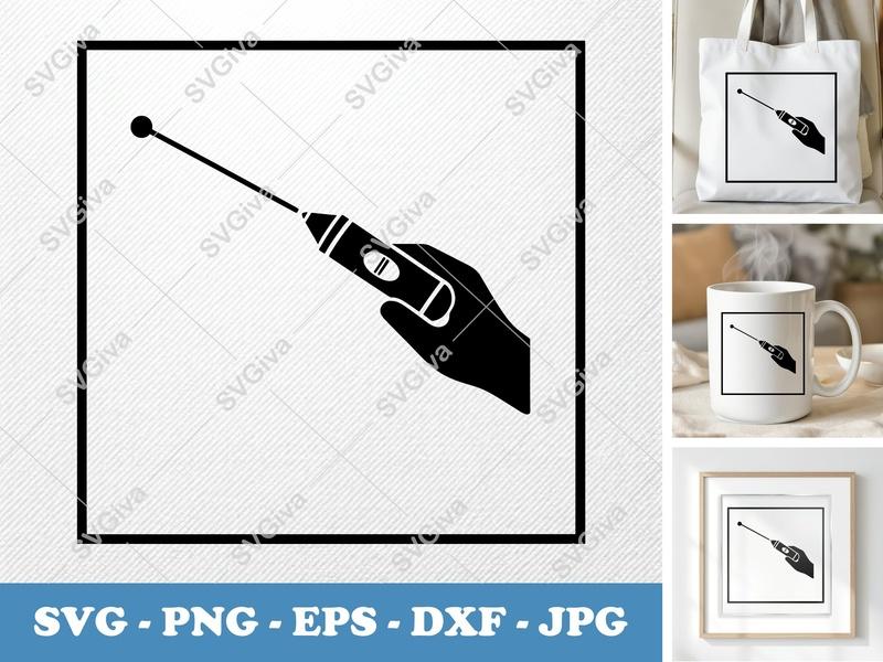 Laser Pointer in active use SVG, Hand Holding Pointer, Solid Black Icon, PNG EPS DXF for Cricut & Silhouette